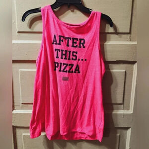 Victoria's Secert Sport "After this... Pizza" Graphic Tank Top